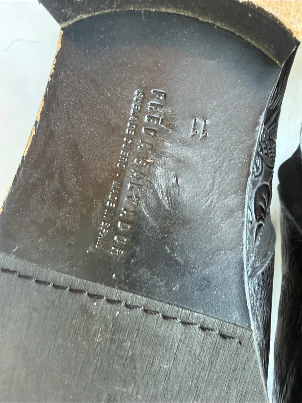 Freda Salvador Black Embossed Leather Slip-On Loafers